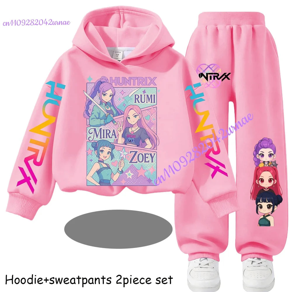 Kids Hoodie Set | Smooth Polyester Blend | Easy Care Casual Wear | Youth 7-13