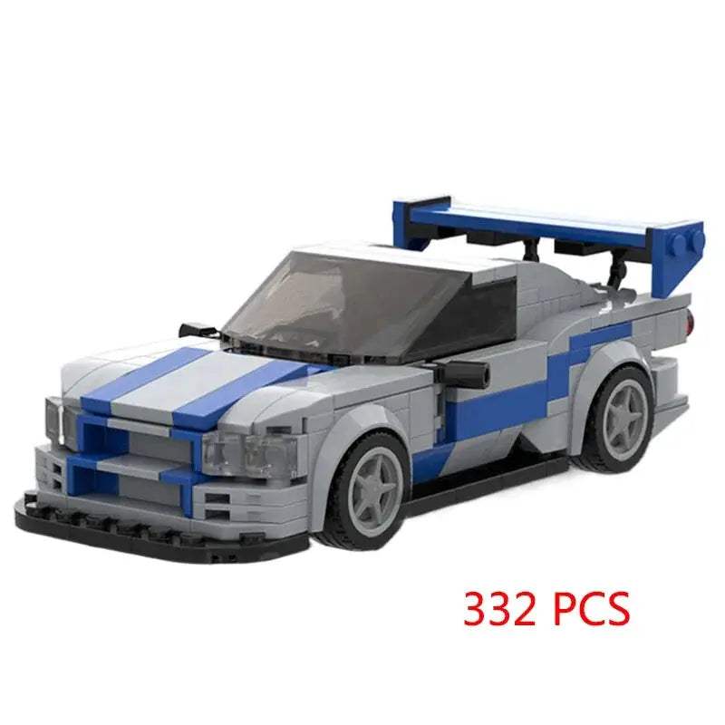 MOC Speed Super Race Car Vehicle Racing Model Building Blocks Bricks Rally Sport Pickup Truck Toy City Technical Christmas gift - ToylandEU
