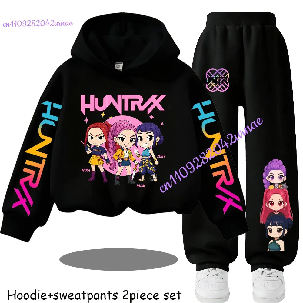Kids Hoodie Set | Smooth Polyester Blend | Easy Care Casual Wear | Youth 7-13