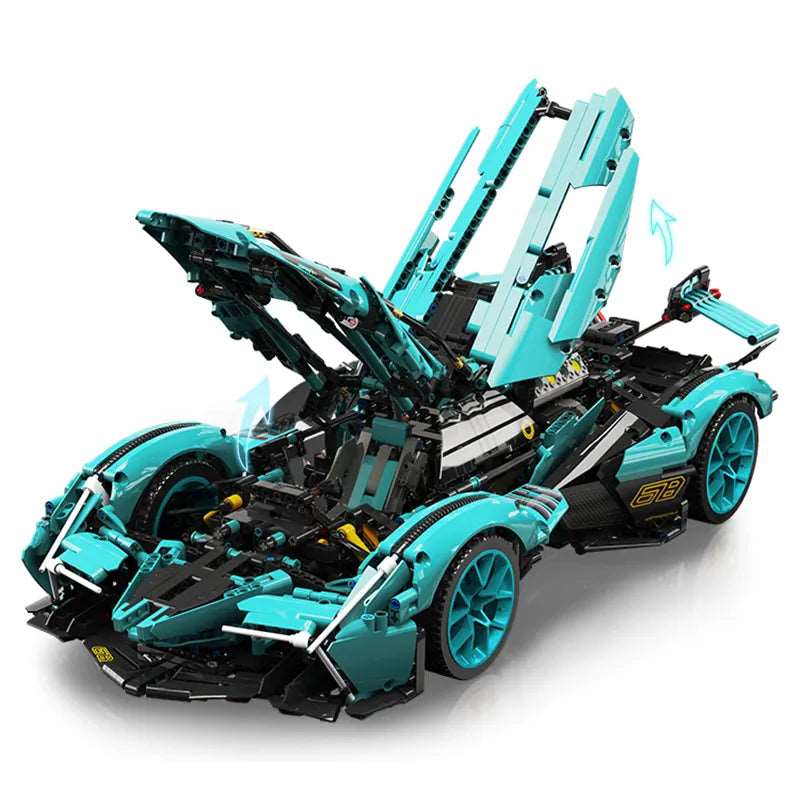 1148-Piece Eco-Friendly Lamborghini V12 Super Speed Racing Car Building Set - ToylandEU