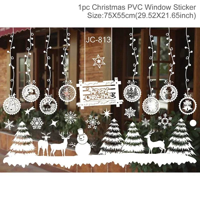 Premium Window Stickers Merry Christmas Theme For Kids Room - ToylandEU