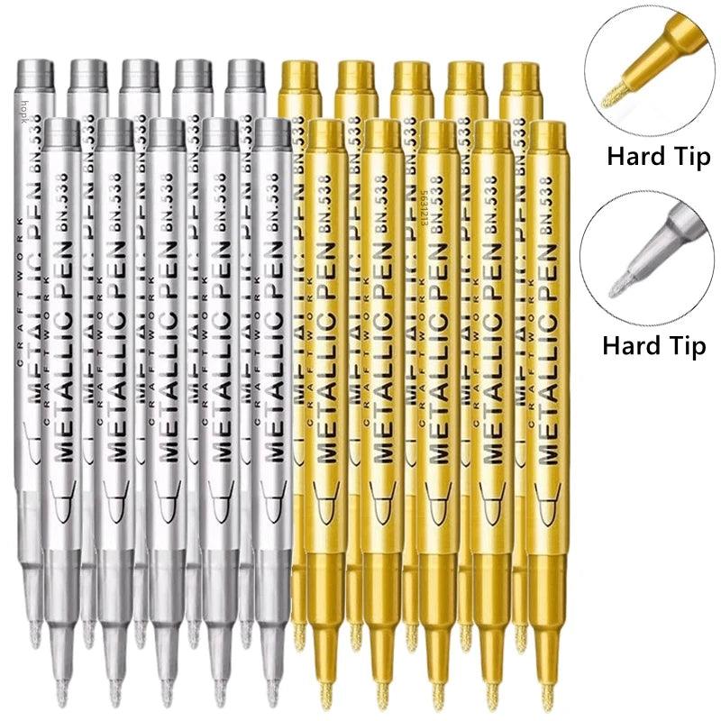 Metallic Paint Pens | Brush Tip Nib | Non Erasable Ink | 1 To 50 Pack
