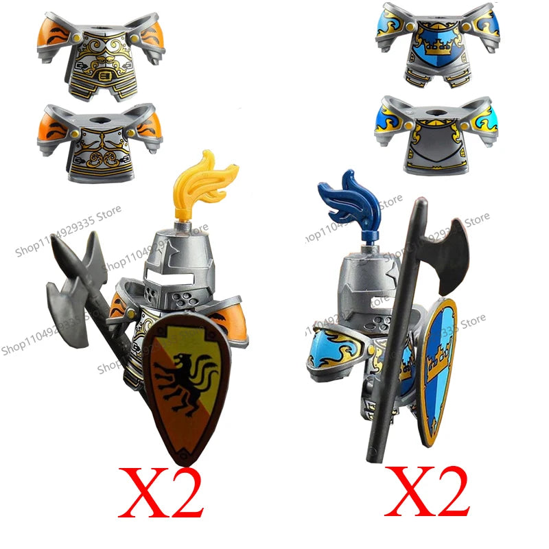 Micro Blocks | Medieval Knight Figures | Plastic Model Kit | Ages 14 Plus