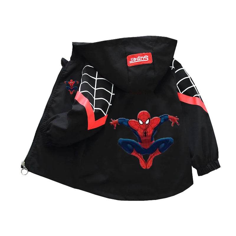 Premium Hooded Jacket Spiderman Theme Unisex Kids Cosplay Outerwear For Ages 1 To 10 - ToylandEU