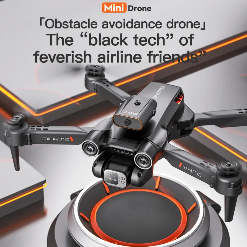 New P12 Mini Drone Obstacle Avoidance 4K 8K HD Camera Optical Flow - ToylandEU