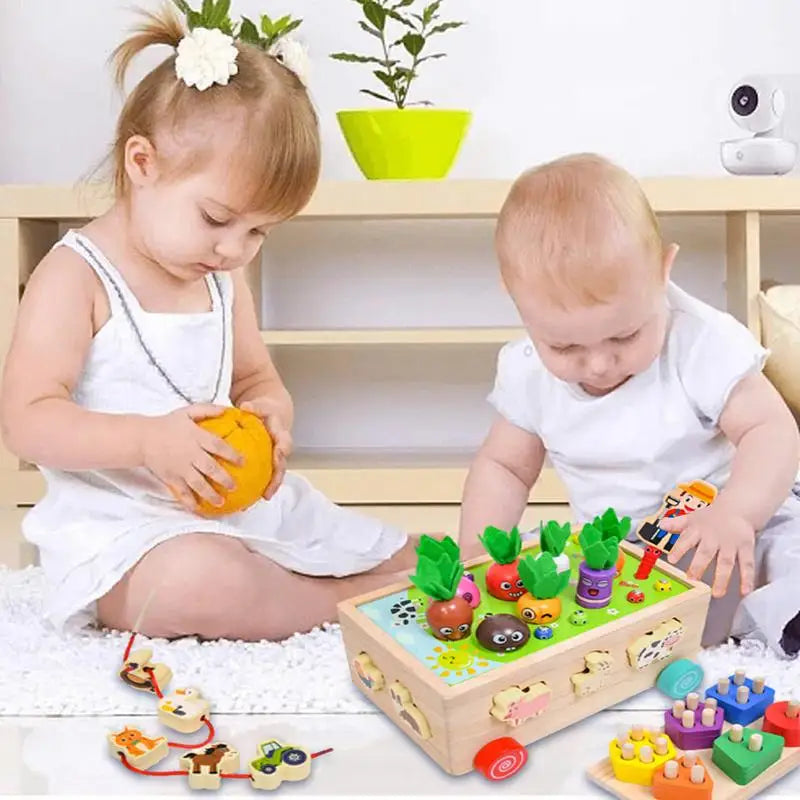 Engaging Montessori Carrot Harvest Sorting Toy for Pre-K Kids Fun