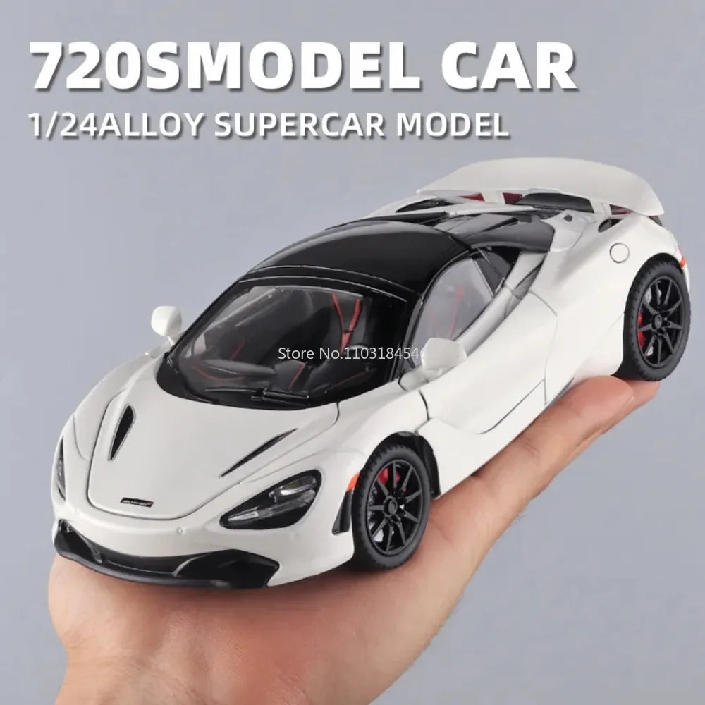 1/24 Scale McLaren 720s Diecast Toy Super Car Model with Sound and Light