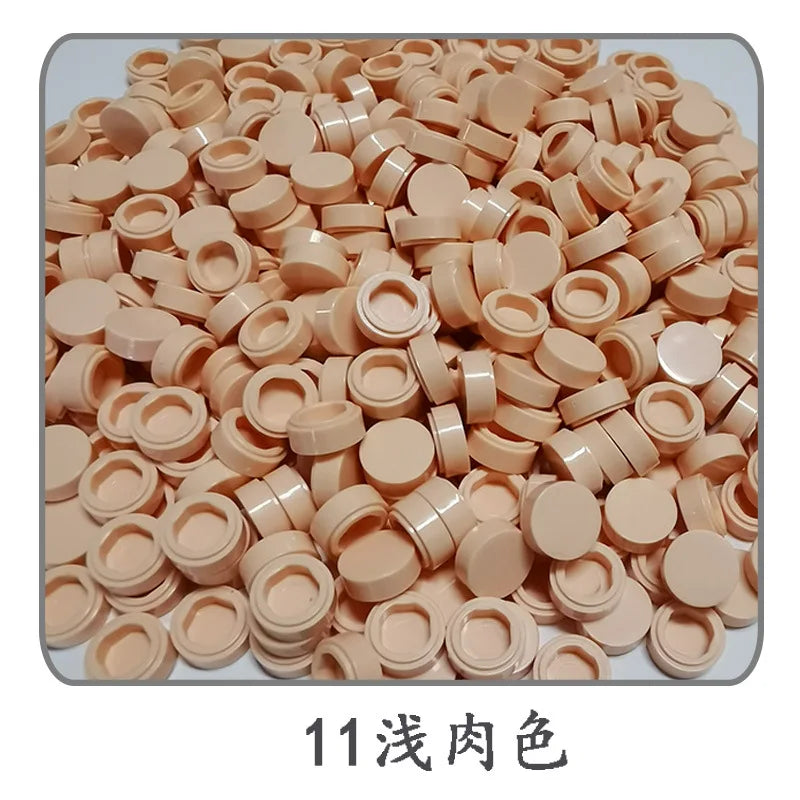 Small Particle Bricks | 1x1 Round Tiles | Compatible With Lego | MOC Builders
