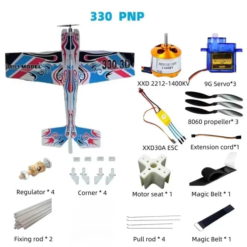 3D Mercury Fixed-wing Aerobatic Magic Board Plane RC Airplane KIT DIY - ToylandEU