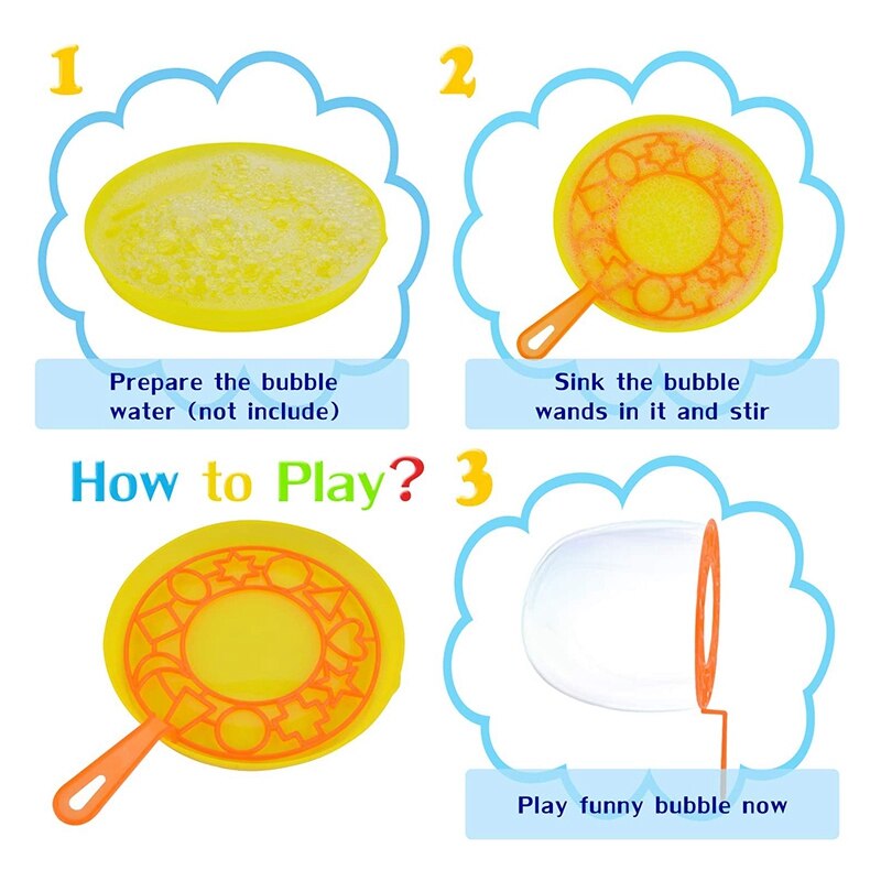 15-Piece Big Bubbles Wand Kit for Kids - Outdoor Activity & Party Bubble Making Toy - ToylandEU