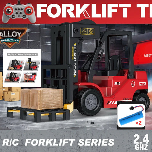 Remote Control Rc Truck Forklift and Crane Combination 1:24 Scale Alloy 2.4G 11 Channel ToylandEU.com Toyland EU