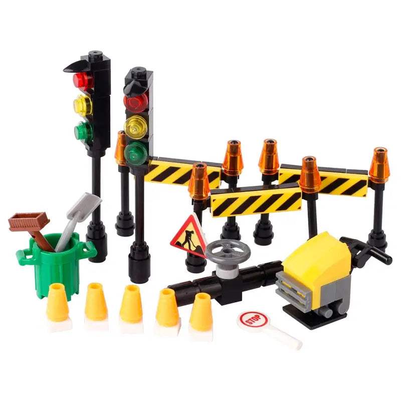 MOC City Series Scene Building Blocks Flower Shop Garden white poplar Men's restroom DIY Kids Toys Park Bench Street Lamp Toys - ToylandEU