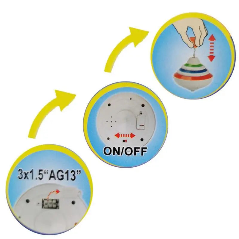 Musical Spinning Top Toy with LED Lights and Music - ToylandEU