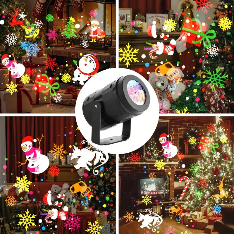 Snowflake Projector Lights | USB Powered | Rotating Patterns | Xmas Party Decor