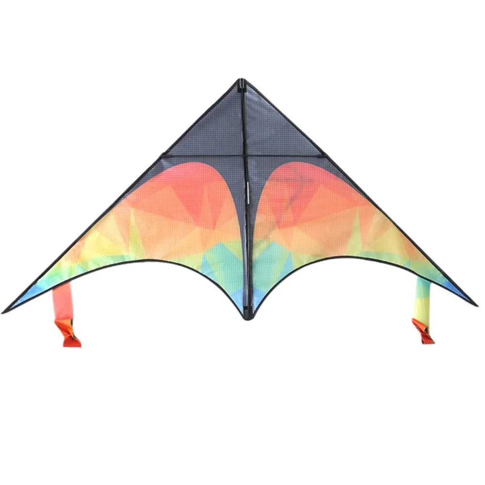 Kite | Delta Kite Double Tailed Colorful Large | 50m Line | Kids and Adults