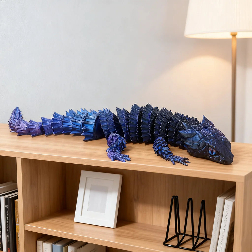 Vibrant 3D Printed Lizard Statue For Colorful Home Decor Gift