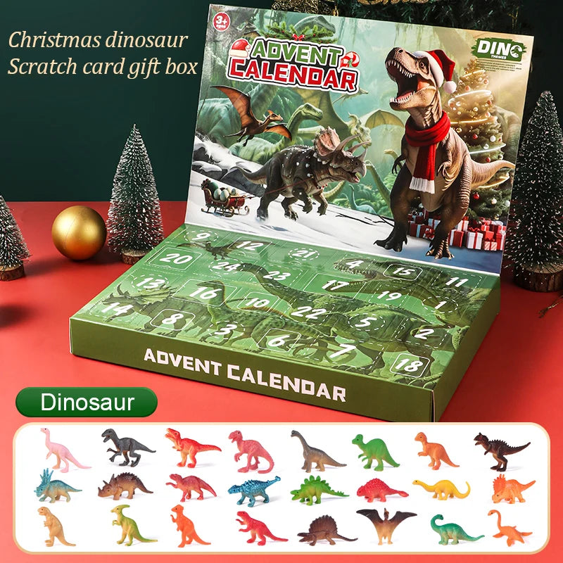 Advent Calendar | 2026 24 Day Dinosaur Toys | Different Dinosaur Figurines | Surprise Toy Set For Kids