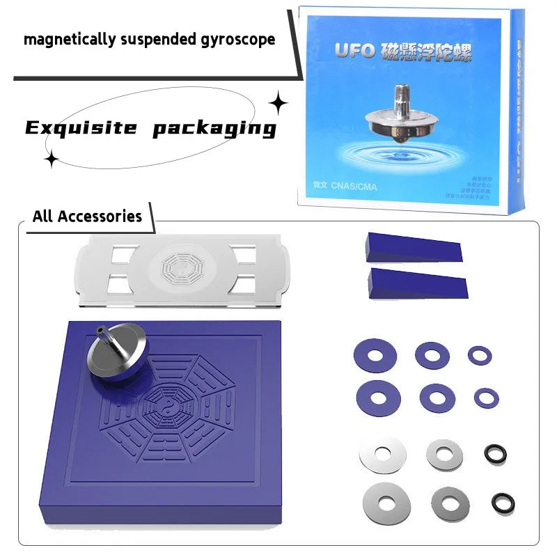 Levitating Magnetic Spinning Top for Creative Kids and Educational Physics - ToylandEU