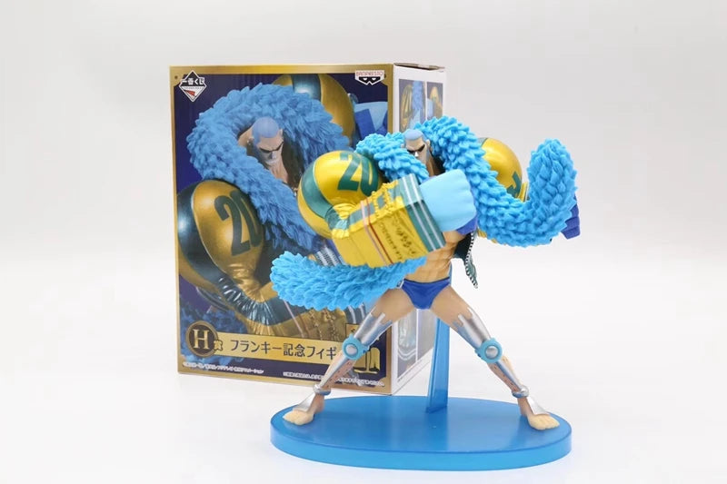 One Piece Action Figure Set | Blue Clothes Luffy Nami Robin Zoro | 13cm