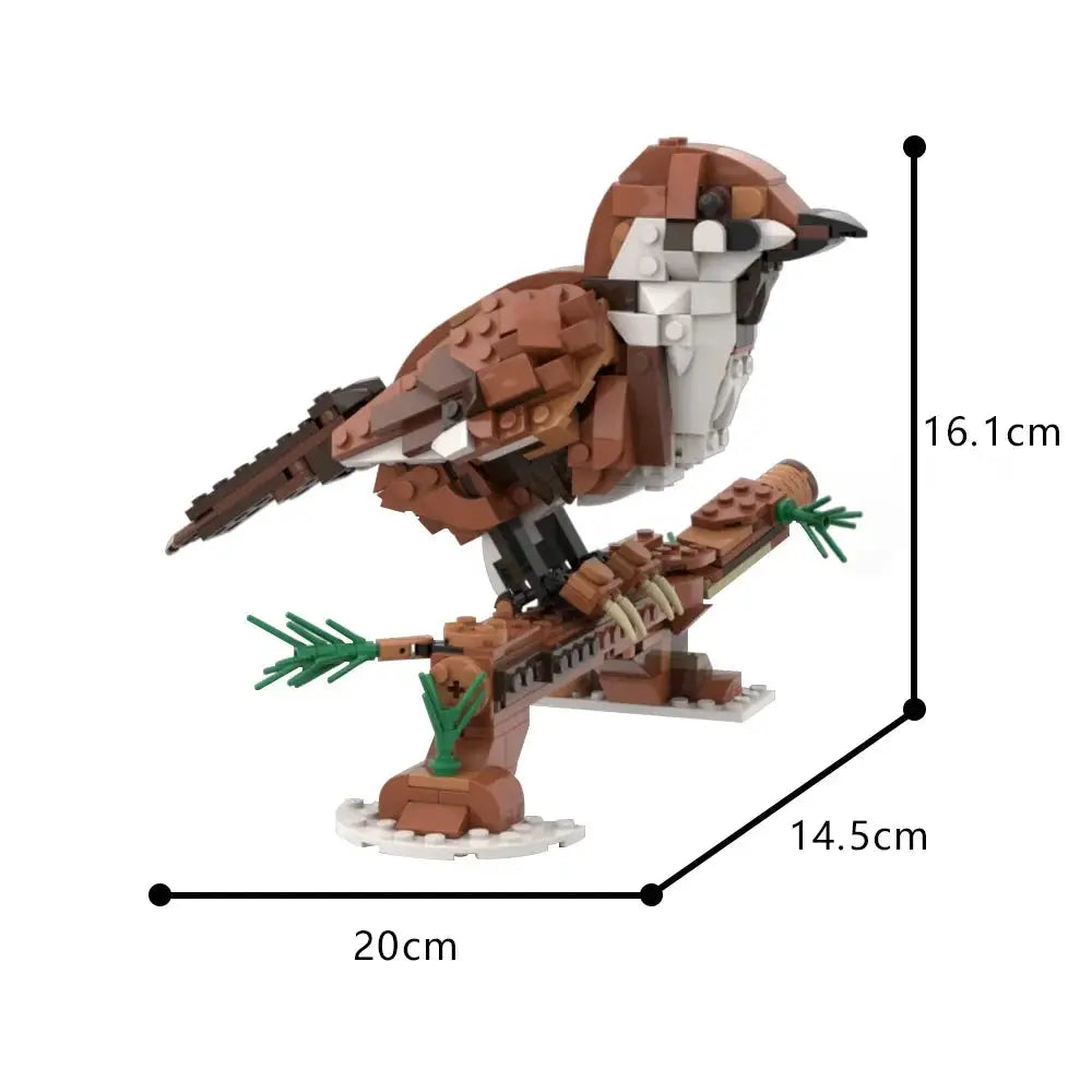 MOC Raven Model Building Blocks Sets Clever Raven Black Bird 3D Home Ornament Assembly Brick STEM Toy Adult Christmas Gifts - ToylandEU