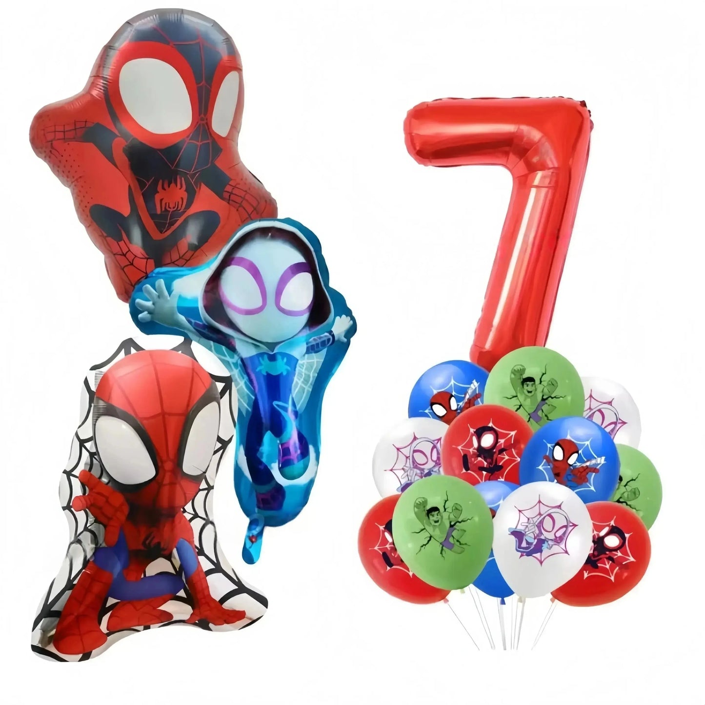 Spidey Tableware Kit | Plates And Cups | Latex Balloons | Birthday Backdrop