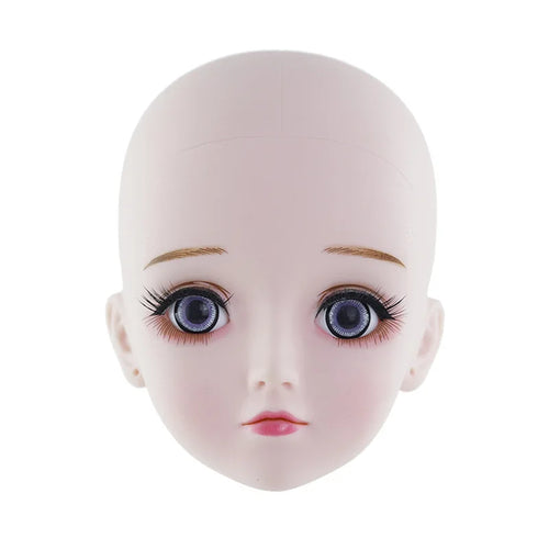 60CM BJD Doll Head with 4D Artificial Eyes and Long Curly Hair ToylandEU.com Toyland EU