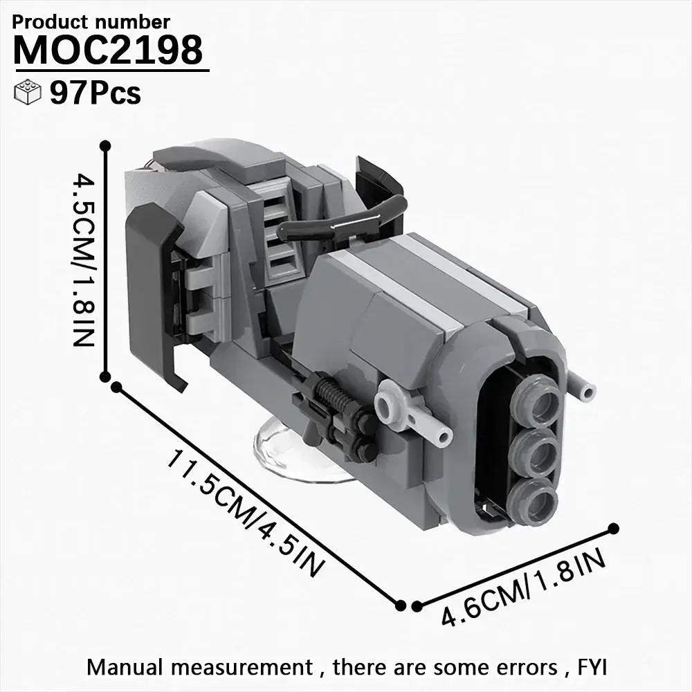 Educational SciFi Building Blocks Model Kit Aerocraft Speeder Bike - ToylandEU