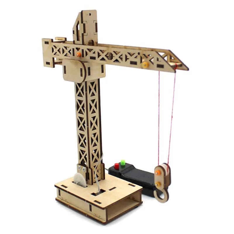 Educational Wooden Remote Control Tower Crane Building Toy for Ages 14+ - ToylandEU