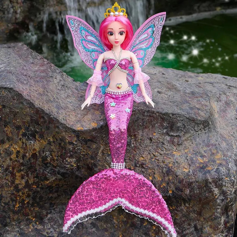 Princess Mermaid Doll with Poseable Sequin Fishtail Skirt