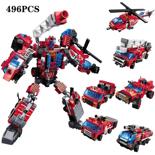 6 In 1 Transforming Robot Building Blocks Kits ToylandEU.com Toyland EU