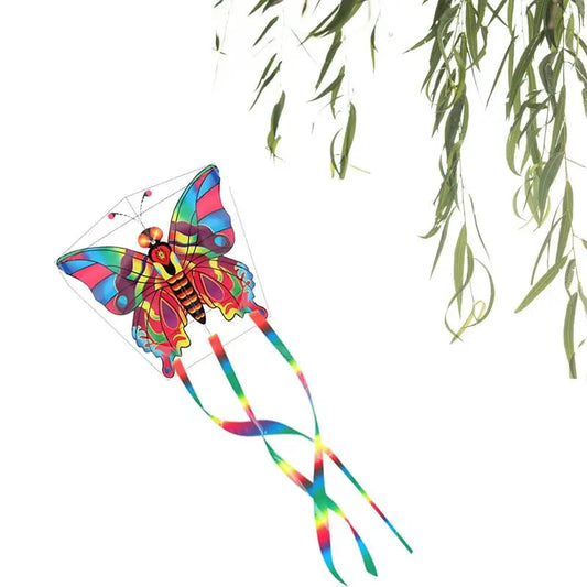 Colorful Butterfly Kite with Retractable Fishing Rod Featuring Easy Flying for Family Fun - ToylandEU