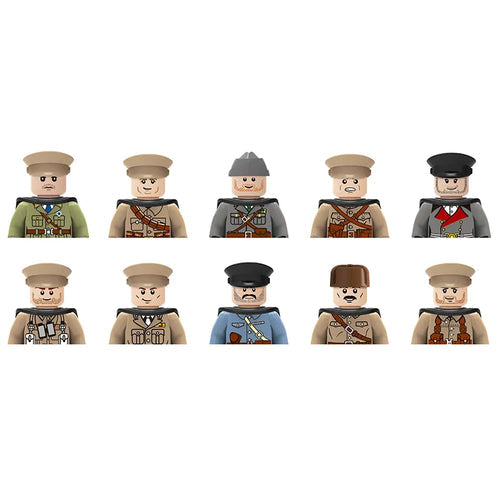 Military Army and Police Building Blocks Figures Set, including WW2 Soldier and SWAT Officer Toys ToylandEU.com Toyland EU