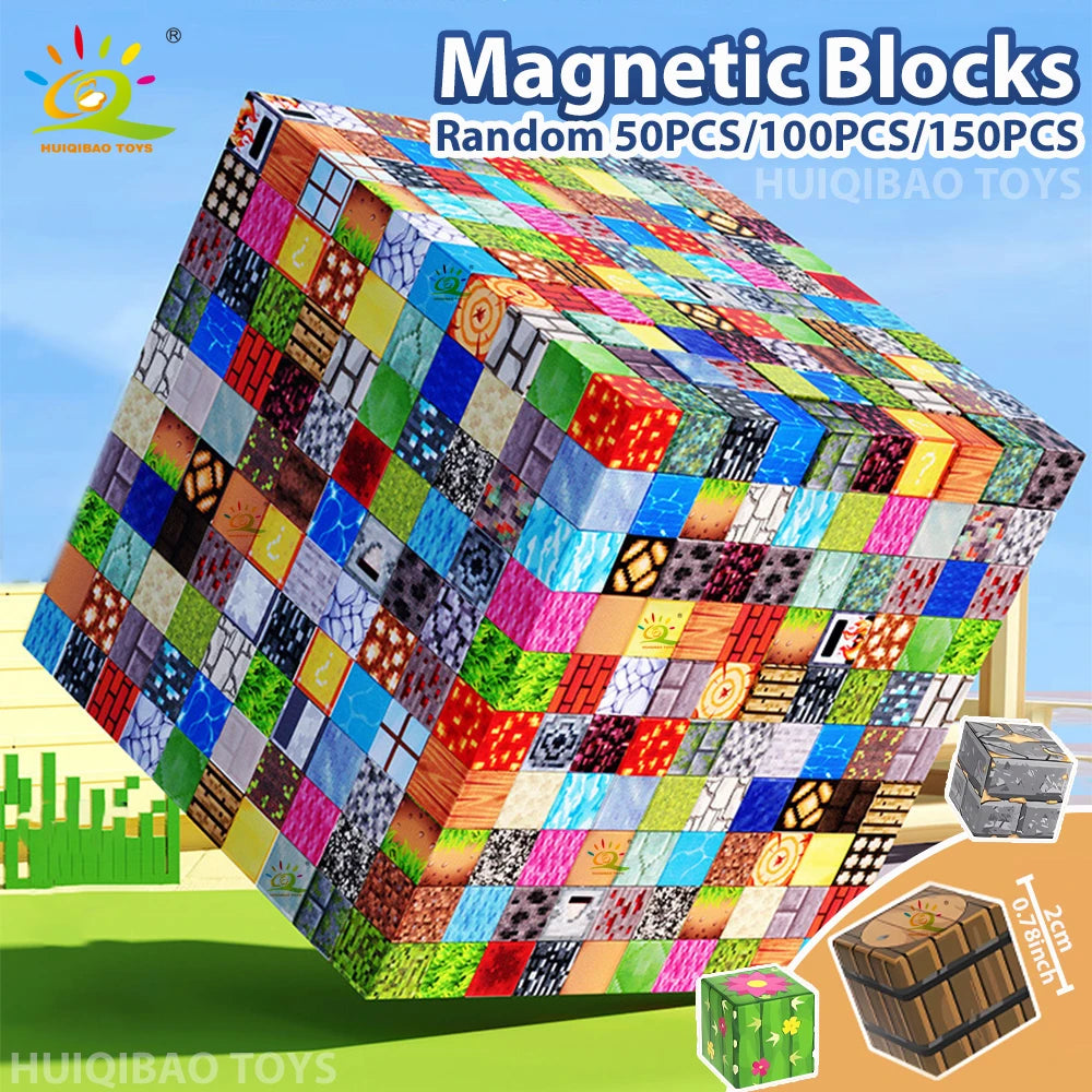 Magnetic STEM Building Blocks | 50-300 Pieces | Plastic Blocks | Assorted Hues