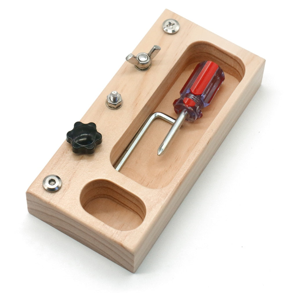 Wooden Montessori Screw Bolts and Screwdriver Set - Educational Sensory Toy for Fine Motor Skill Learning Toyland EU Toyland EU