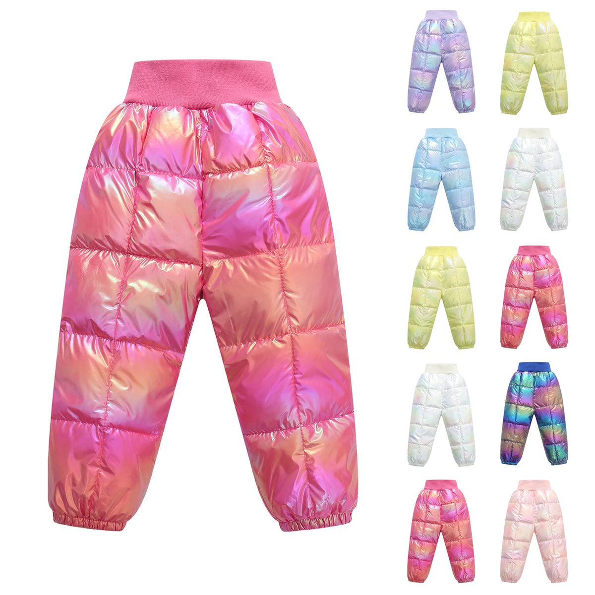 Kids Pants | Elastic Waist | Warm Winter | Polyester | Ages 2-7