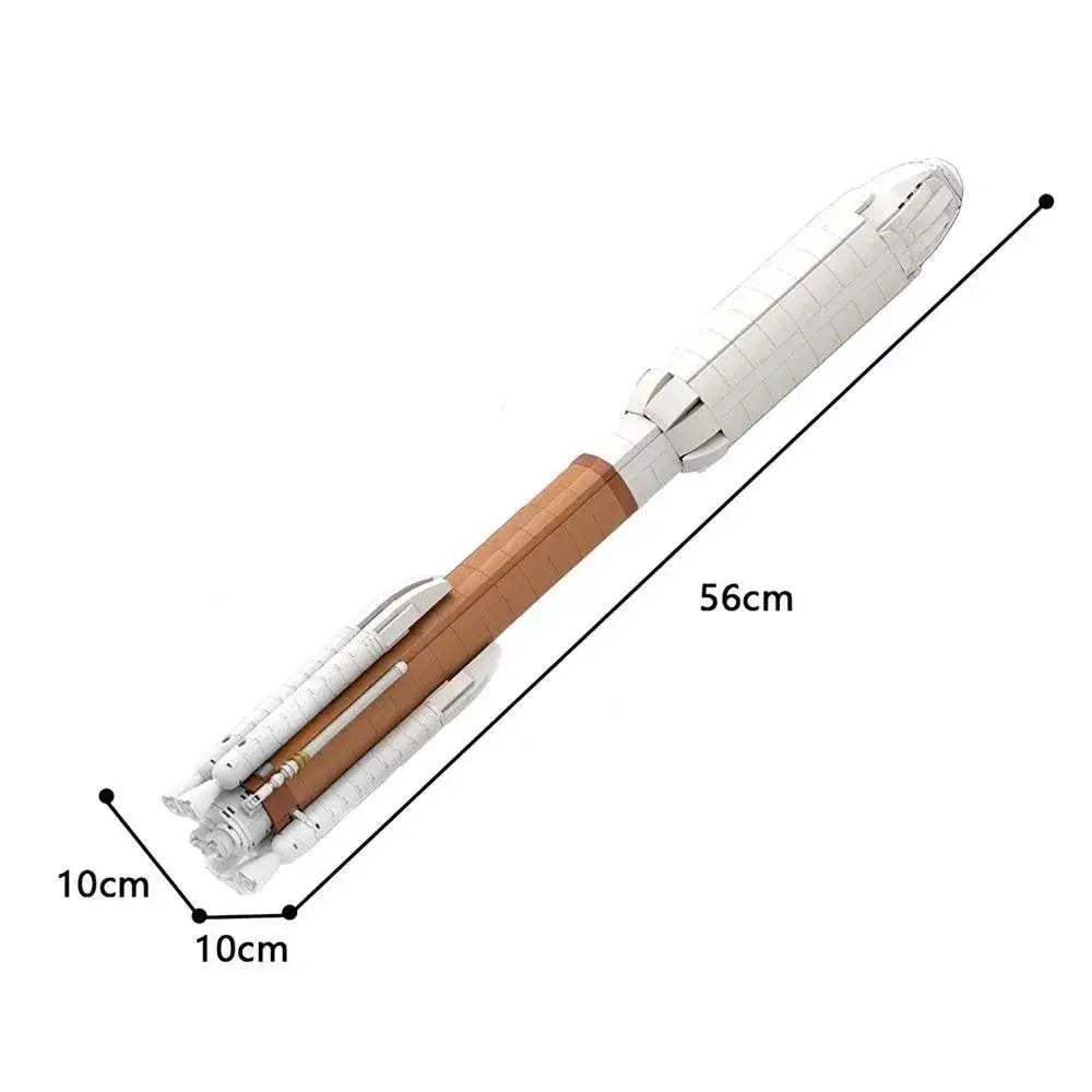 Moc Saturn V Scale Rocket Building Blocks Educational Gift - ToylandEU