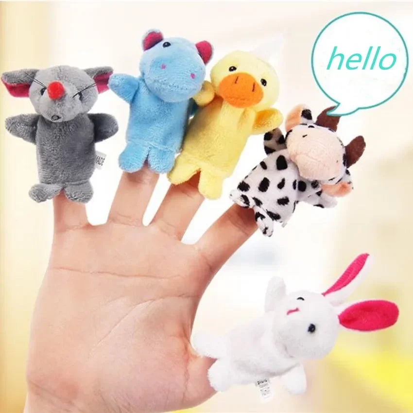 Cute Baby Animal Finger Puppets - Plush Material, 7cm Length - ToylandEU