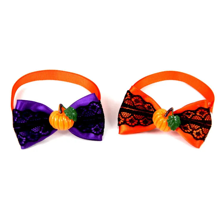 Halloween Pet Costume Set - Colorful Bow Tie & Bat Wings for Dogs/Cats