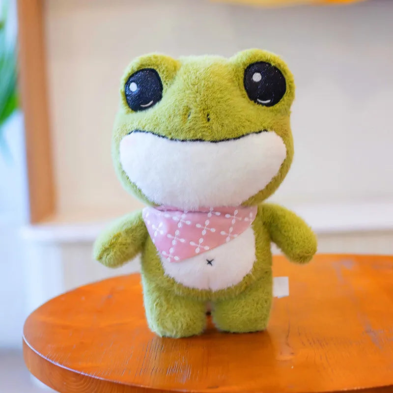 30cm Adorable Soft Frog Plush Toy with Big Eyes and Sweater - ToylandEU