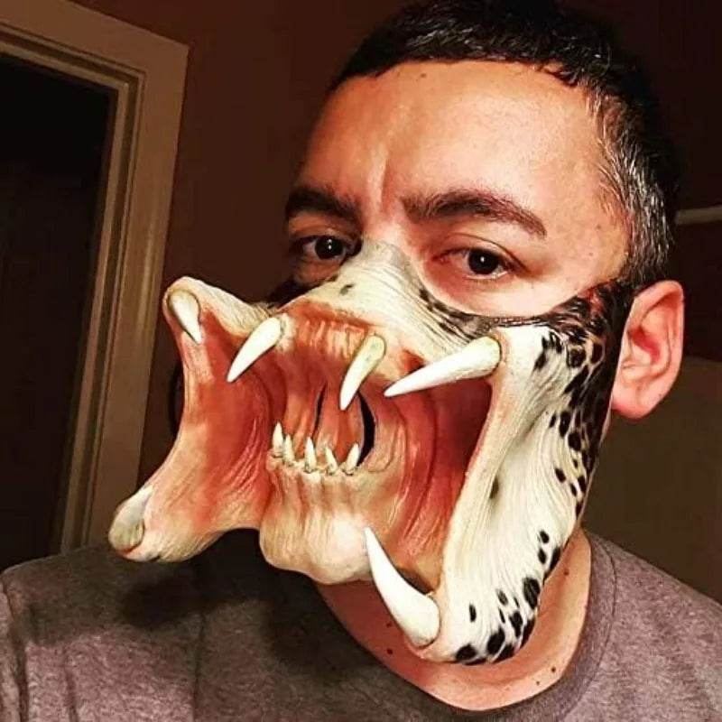 Premium Dragon Mask With Fur Dragon Head Latex For Adults - ToylandEU