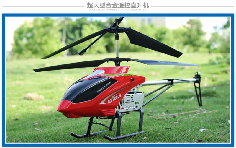 RC 150M Remote Control Large Alloy Electric Helicopter Drone Toy with LED Lights and Anti-Fall Design