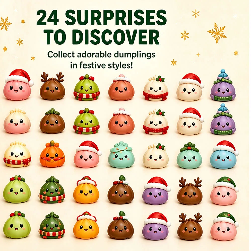 Christmas Advent Calendar | 24 Slow Rebound Squishies | Snowman Sensory Gift