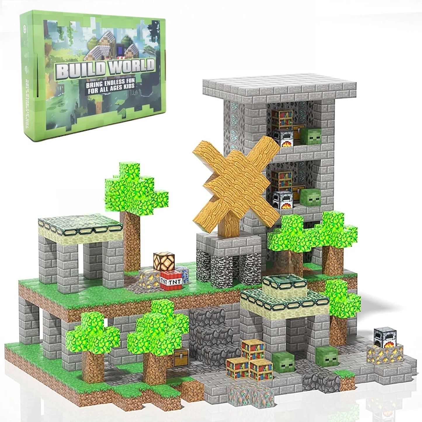 Magnetic Building Blocks | 128-Piece Set | STEM Toy | Ages 4-12
