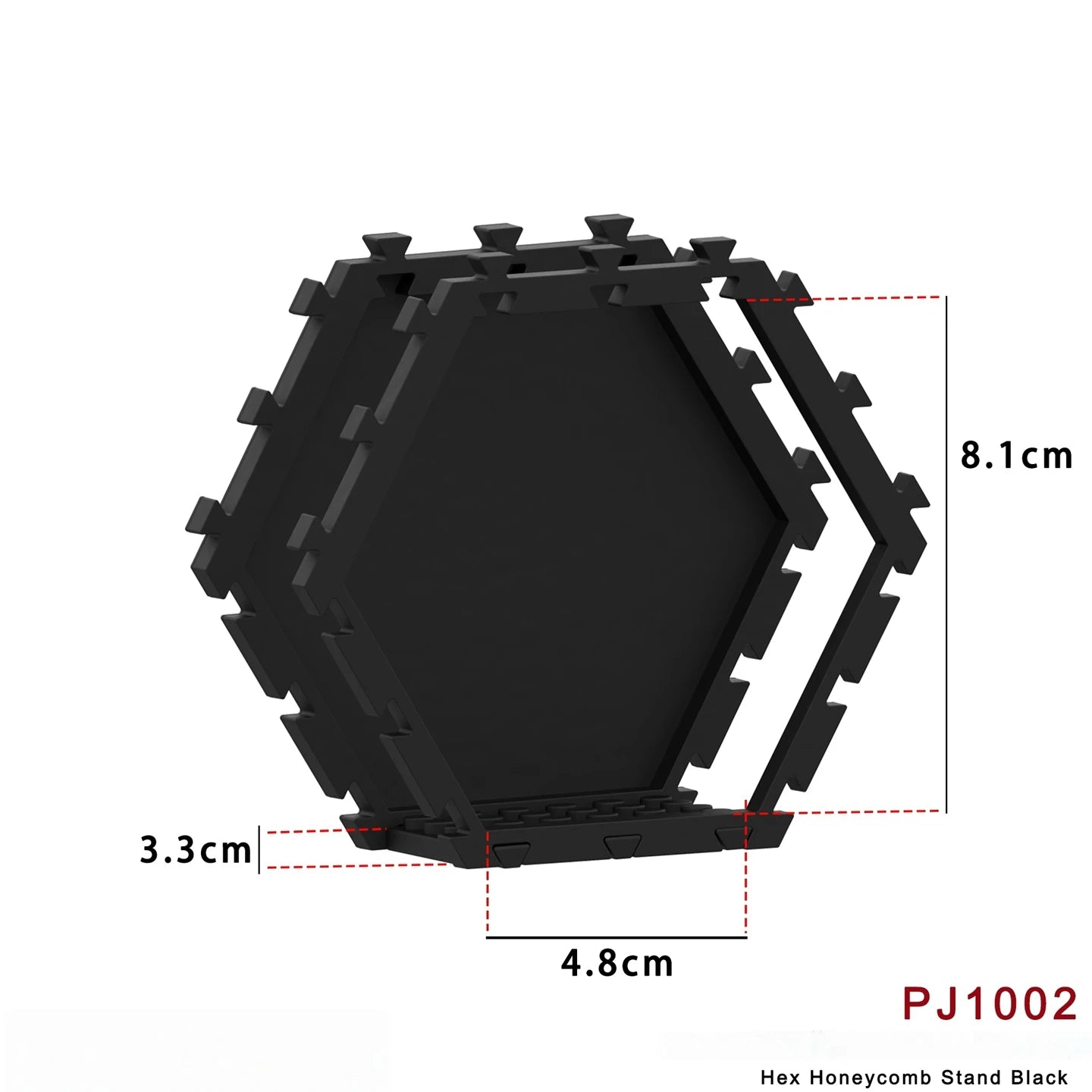 Brick Display Stand | Red Hex Interlock | Lego Compatible | Built In Brick Base