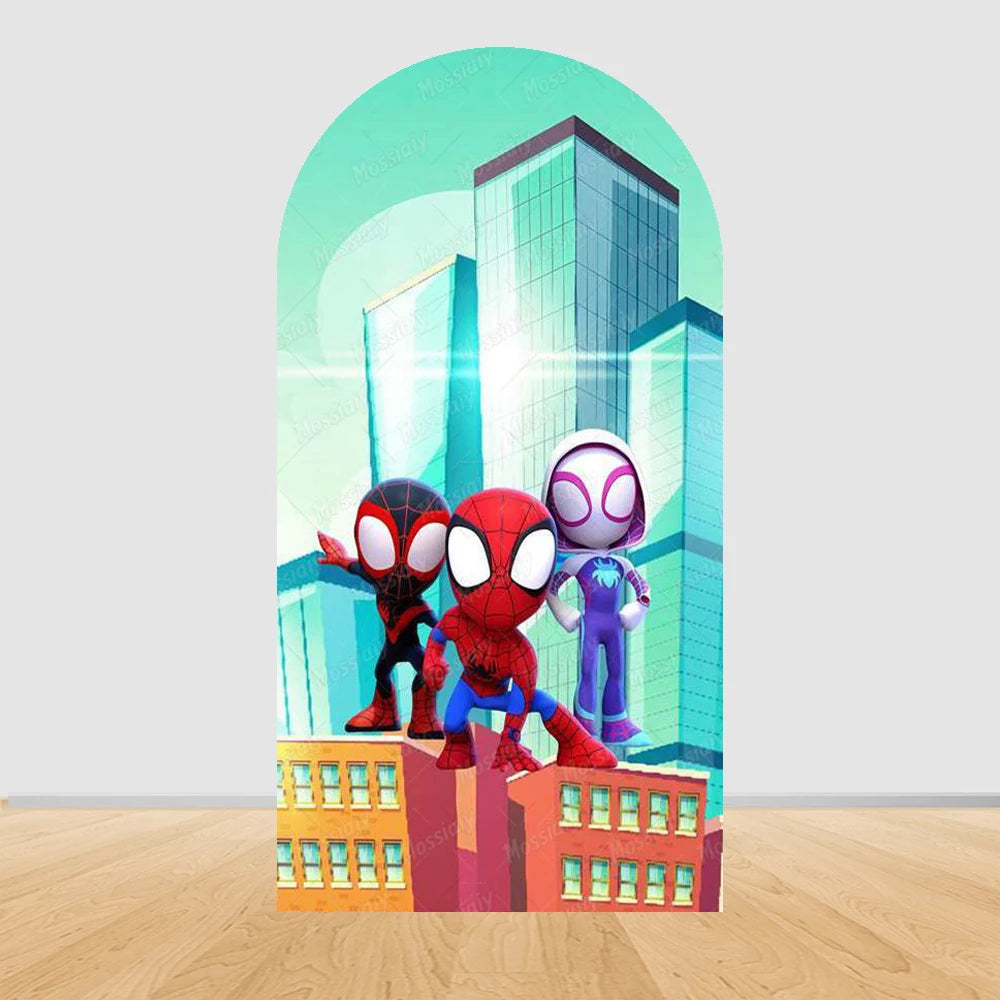 Arch Backdrop | Spider-Man Theme | Polyester | Customized