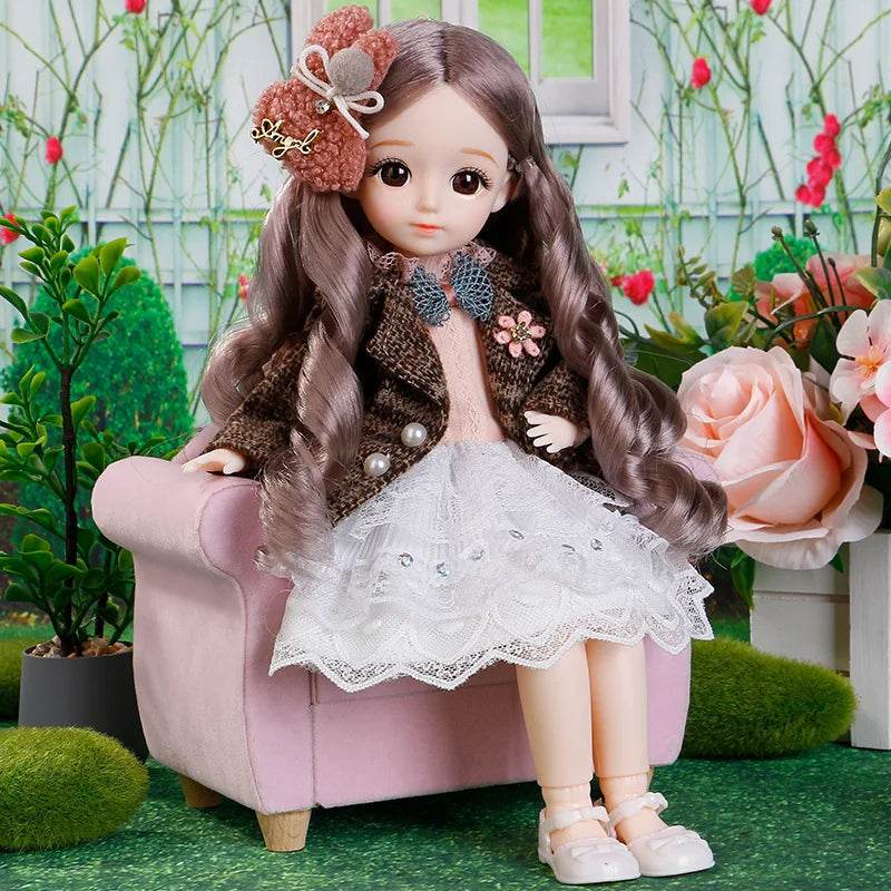 BJD Doll and Clothes Multiple Joints 30cm Dress Up Toy - ToylandEU
