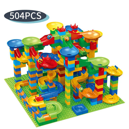 Marble Run Maze Ball Track Building Blocks Set - 504PCS AliExpress Toyland EU