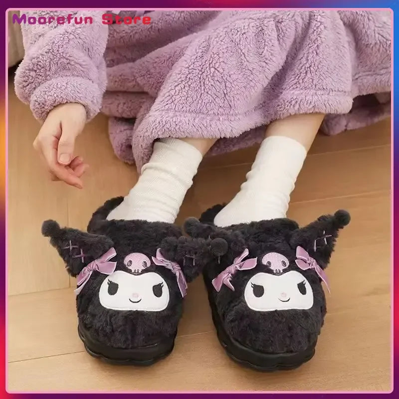 Cotton Slippers | Kuromi Character | Non Slip Sole | Unisex Indoor House