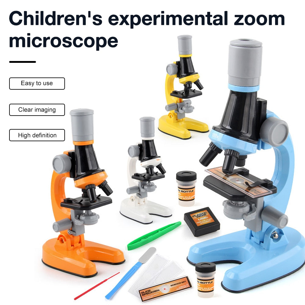 Science Educational Toy: 100X 400x 1200X Biological Microscope Kit with LED, Voltage Regulator - Perfect for Kids at Home or School