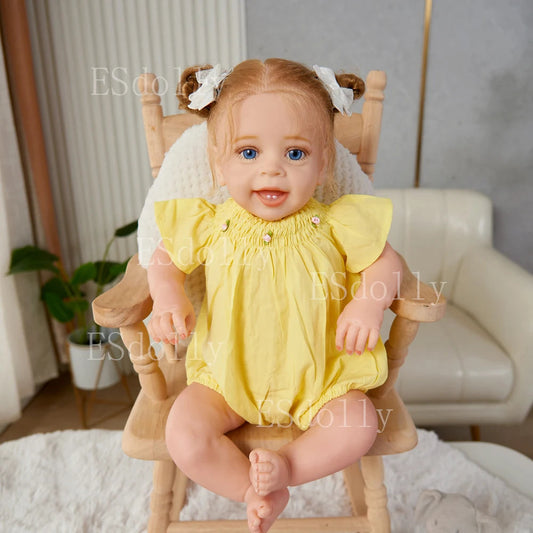 58CM Handmade Lifelike Reborn Baby Doll with Root Hair